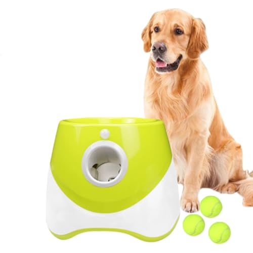 Shamdrea Ballwurfmaschine, Haustier-Ballwerfer, automatischer Hundeballwerfer, Hundeball-Wurfmaschine, aufladbarer Tennisballwerfer (Color : Light Green) von Shamdrea