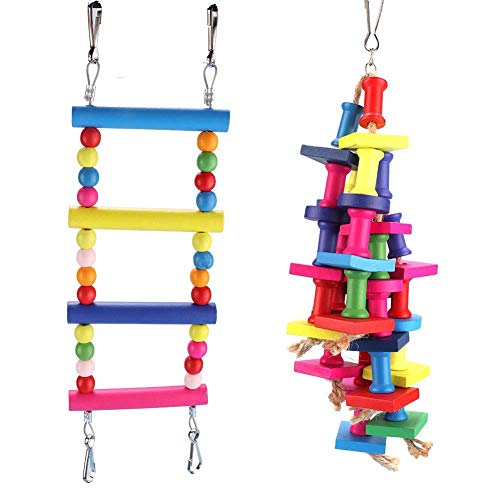 2 Stücke Vogel Spielzeug Hängen Holzblock Aktivität Klettern Kauen Schaukel Ständer Käfig Wand Spielzeug für Papageien 2 Stücke Vogel Spielzeug Hängen Holzblock Aktivität Klettern Kauen Schaukel Ständer Käfig Wand Spielzeug für Papageien von Shanrya