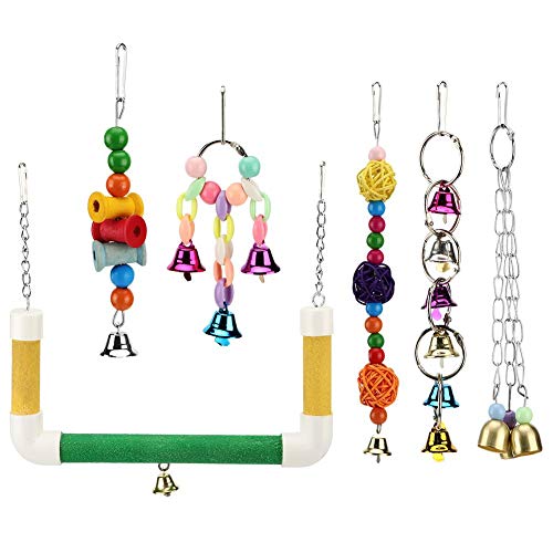 6 teile/satz Vogel Spielzeug Bunte Papageien Hängen Glocke Kauen Rattan Bälle Haustier Schaukel Lieferungen 6 teile/satz Vogel Spielzeug Bunte Papageien Hängen Glocke Kauen Rattan Bälle Haustier Schaukel Lieferungen von Shanrya