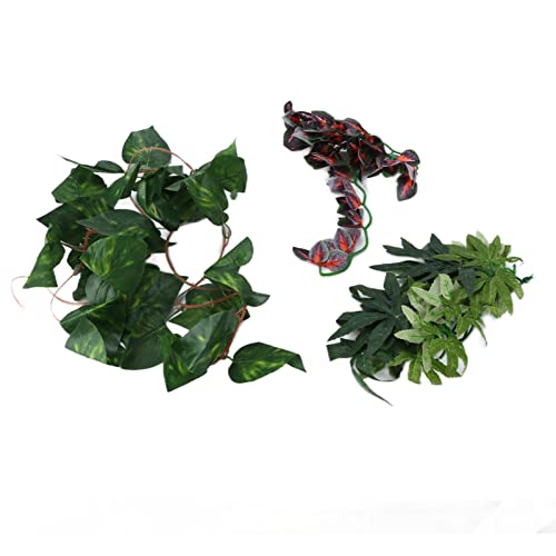 Amphibien-Hängepflanzen, Reptil Terrarium Imitation Rattan Bunt mit Saugnapf für Reptil Terrarium Dekorationen zum Klettern Haustiere für den Haus-Landschaftsbau Amphibien-Hängepflanzen, Reptil Terrarium Imitation Rattan Bunt mit Saugnapf für Reptil Terrarium Dekorationen zum Klettern Haustiere für den Haus-Landschaftsbau von Shanrya