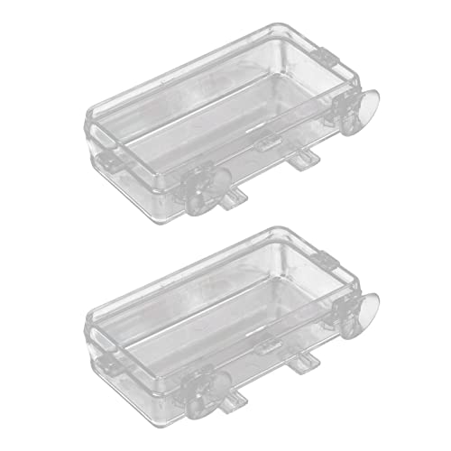 Anti Escape Saugnapf Feeder, Saugnapf Gecko Feeder Transparent für Reptilien von Shanrya