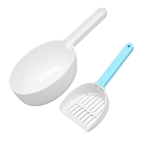 Cat Poop Shovel, Cat Litter Scooper Kit Abnehmbares Platzsparendes Doppeldeck-Kit Effizient für Katzen für Haustier-Reinigungsmittel von Shanrya