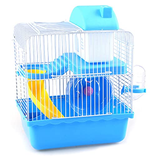 Hamsterkäfig, Hamster Lebensraum 2 Tier tragbarer großer Raum für Hamster für kleine Tiere (Blau) von Shanrya