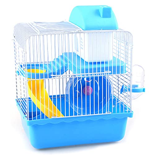 Hamsterkäfig, Hamster Lebensraum 2 Tier tragbarer großer Raum für Hamster für kleine Tiere (Blau) von Shanrya