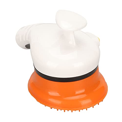 Haustier-Duschkopf, Leicht zu Reinigen, Weiche Bürste, Zahnmassage, Universelle Multifunktionale Haustier-Duschkopfbürste mit Schalter Zum Reinigen (Orange) von Shanrya