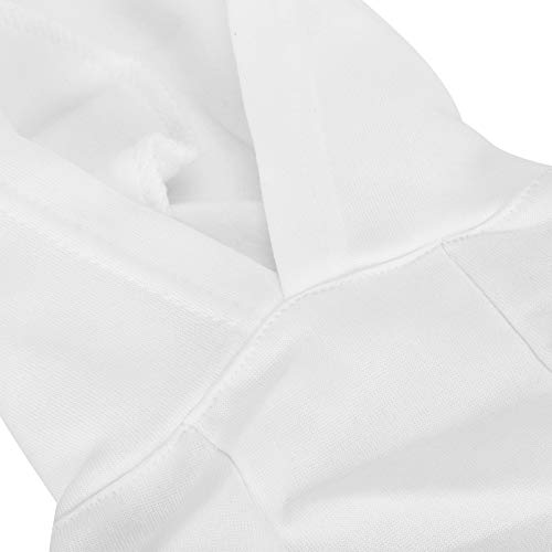 Haustier Kapuzenshirts, Haustierkleidung atmungsaktiv weich süß für Outdoor-Aktivitäten(Weiß, XS) von Shanrya