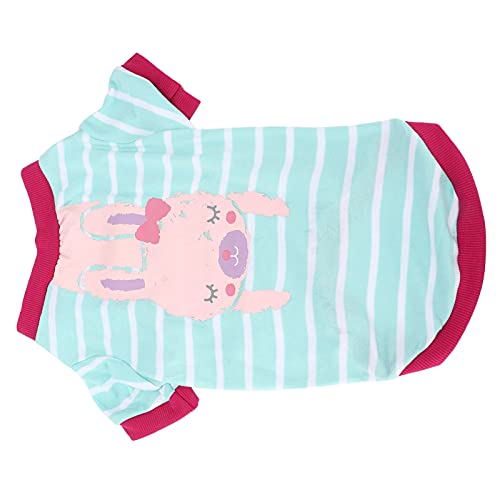 Haustier-Minischwein-Kleidung, Haustier-T-Shirt, das im Frühjahr und Herbst getragen Wird Material aus Baumwolle für den Außenbereich für kleine und mittelgroße Hunde für den(Seeblauer Hase, XS) von Shanrya