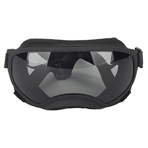 Hundebrille, Sonnenbrille mit Verstellbarem Riemen für Große Hunde, Stilvolles Aussehen, Starke Schnallenkonstruktion Zum Skifahren (Graue Linse) von Shanrya