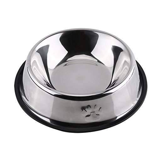 Hundenapf, Hundenapf, leicht zu reinigende Hundepfoten Design stoßfest Qualität Edelstahl langlebig ungiftig sicher für Haustiere Haustier(26cm) von Shanrya