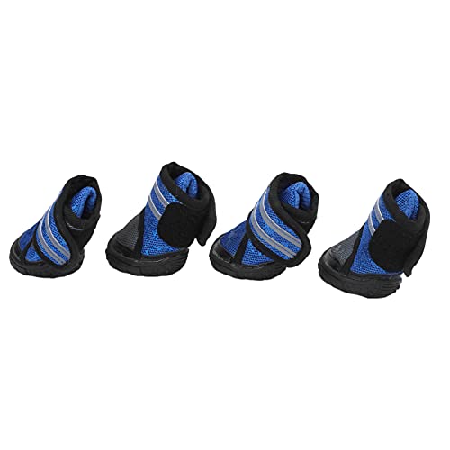 Hundeschuhe, einfach zu tragende, verarbeitete Haustierschuhe für kleine mittelgroße Hunde(Blau, 50 Meter) von Shanrya