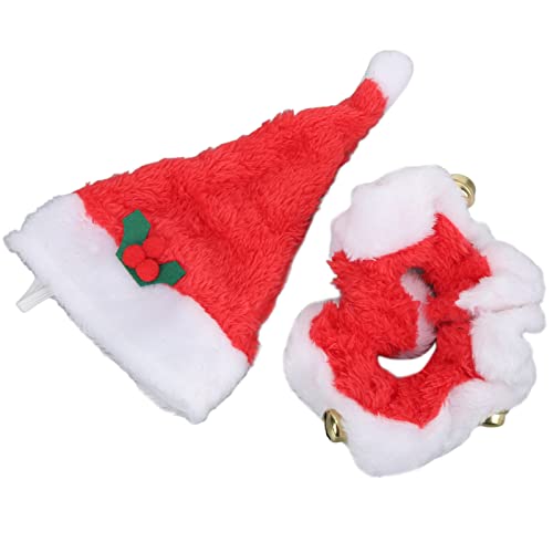 Hundeweihnachtsmützenhalsband, Weihnachtskatzenkostüme Charmant Komfortabel Schön für Katzen für kleine Hunde(L) von Shanrya