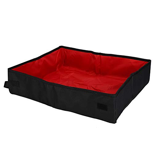 Ichiias Katzentoilette Klappbare tragbare Home Outdoor Travel Camping Toilette Soft Pet Zubehör(rot) von Shanrya