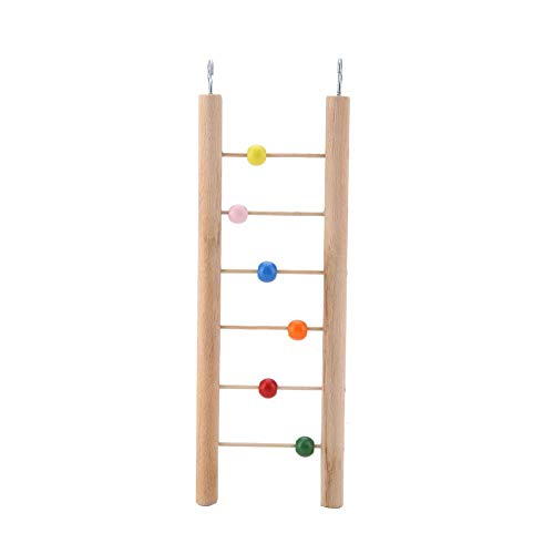 Ichiias Vogel Leiter Holz Papageien Klettern Spielzeug Hängen Schaukel Für Vogelkäfig Haustier Spielzeug(Beads) von Shanrya