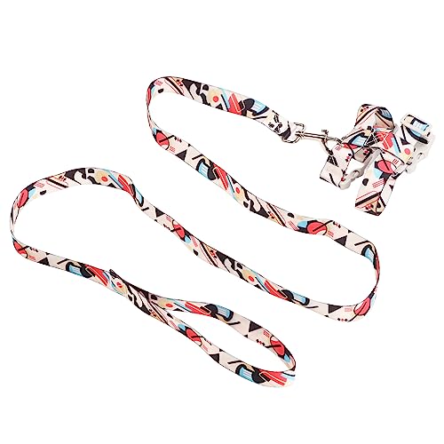 Katzengeschirr-Leine-Set, Ausbruchsicheres Nylon-Welpengeschirr-Leine-Set, Mehrzweck-Legierungsschloss, Schwarz, Verstellbar, Bequem Zum Spazierengehen (M) von Shanrya