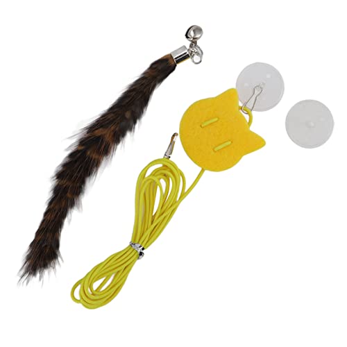 Katzenspielzeug Zum Aufhängen an der Tür, Plüschuhr Katzenspielzeug Zum Aufhängen Elastische Schnur für Katze (Necken Sie Katzenseil und Schwanz mit) von Shanrya