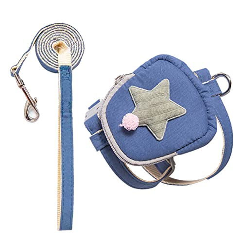 Katzenwesten-Geschirr-Leine, Ausbruchsicheres Haustier-Geschirr-Leine-Set, Verstellbare Riemen Zum Gehen (M (Empfohlen 2,5-5kg/5,5-11lb)) von Shanrya