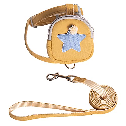Katzenwesten-Geschirr-Leine, Ausbruchsicheres Haustier-Geschirr-Leine-Set, Verstellbare Riemen Zum Gehen (M (Empfohlen 2,5-5kg/5,5-11lb)) von Shanrya