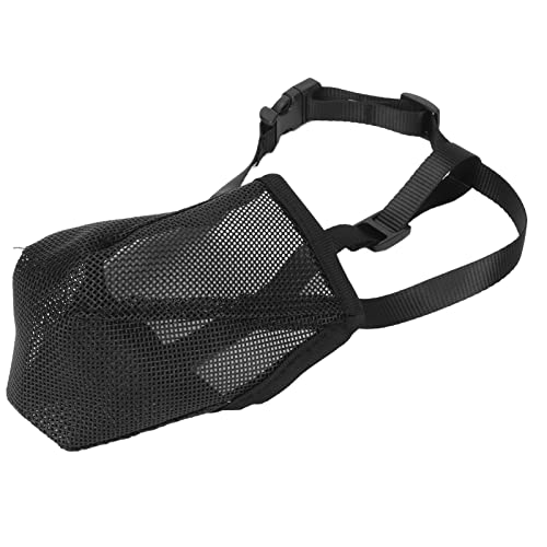 Maulkorb für Hunde, Bequem, aus Netzstoff, Atmungsaktiv, Verstellbar, Leicht, Nylon, Mundschutz für Hunde Zum Spazierengehen (S) von Shanrya
