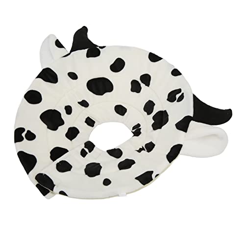Nach der Recovery Collar, Cat Elizabeth Cone Lovely Cartoon Cow Pattern Einstellbar Bequem für Weihnachten für Katzen(M Halsumfang 20-26cm Tiefe 13cm) von Shanrya