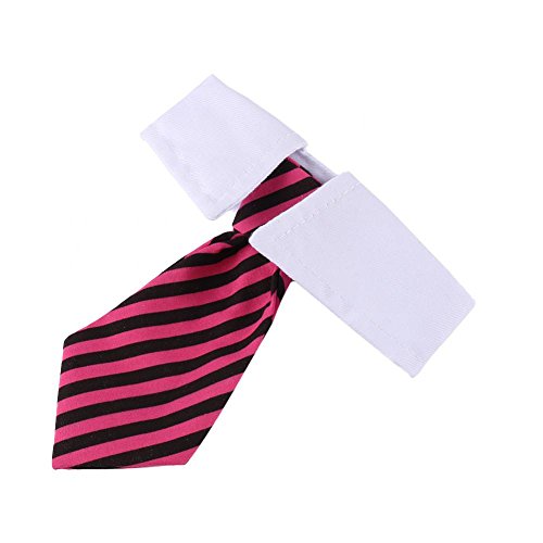 Pet Bow Tie schöne gestreifte Kragen verstellbarer Hals weißer Kragen für Haustier Welpen Katze von Shanrya