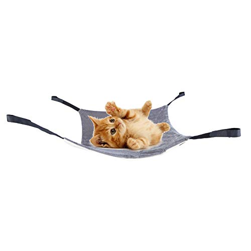 Pet Cat Hammock, 18.7x15.7in/18.9x18.9in Cat Dog Hängematte Hängebett Warmes Pad mit doppelseitigem Klettverschluss für Heimtierbedarf(S-Beige) von Shanrya