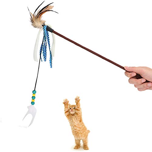 Pet Training Tool, 3-teiliges Training Cat Stick, Feder für Cat Training Tool Feather Toy Stick Pet Training Tool, 3-teiliges Training Cat Stick, Feder für Cat Training Tool Feather Toy Stick von Shanrya
