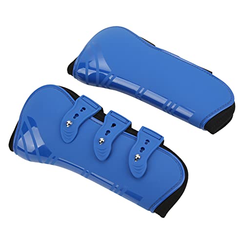 Pferdesehnenstiefel, PU-Schalen-Pferdestützstiefel zum Laufen zum Springen für den Sport(Blaue Vorderbeine, extra groß) von Shanrya