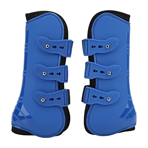 Pferdesehnenstiefel, Pferdestützstiefel Hohe Flexibilität Atmungsaktiv Einfach zu tragen für Sport zum Laufen zum Springen(Blaue Vorderbeine, m) von Naroote
