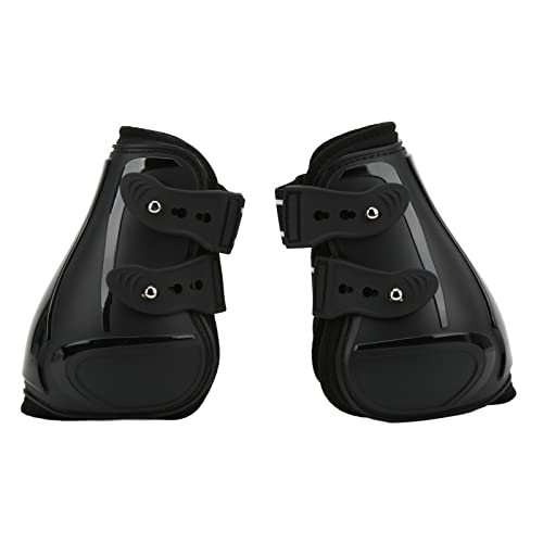 Pferdesehnenstiefel-Set, gut verarbeiteter Stiefelschutz für Pferde(Schwarze Hinterbeine, extra groß) von Shanrya