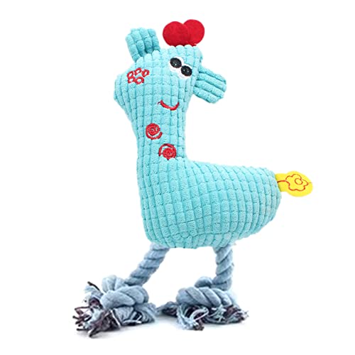 Plüsch-Hundekauspielzeug, Leuchtende Farbe, Flanell, Effektive Begleitung, Kniffliges Welpen-Plüschspielzeug, Sicher für die Zahnreinigung (Himmelblau) von Shanrya