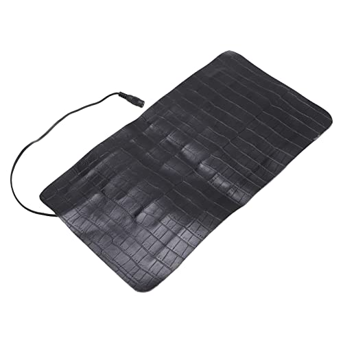 Reptilien-Heizmatte, Temperaturverstellbar, PU-Leder, Warm, 5 V, 2 A, 8,5 W, Leicht zu Reinigendes Heizkissen für Autositz (3318) von Shanrya