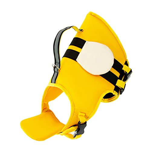 Schwimmweste für Hunde, Reflektierende, Schnell Trocknende, Reißfeste Schwimmweste für Hunde, Hoher Auftrieb, mit Rettungshülle Zum Surfen (Gelbe Biene M Brustumfang: 56–69 cm/22–27,16 Zoll,) von Shanrya