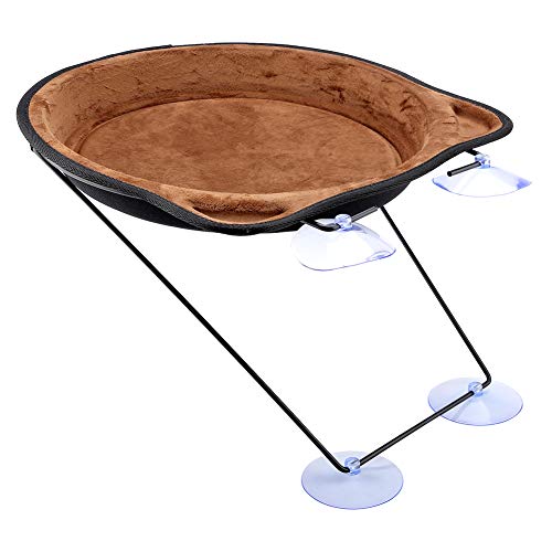Semiter 【Muttertagsgeschenk】 Saugnapf Hängematte, Haustier Hängematte Haustier hängendes Nestw für Katzenbett für Katzen Hängematte Fensterbett(Brown) von Shanrya