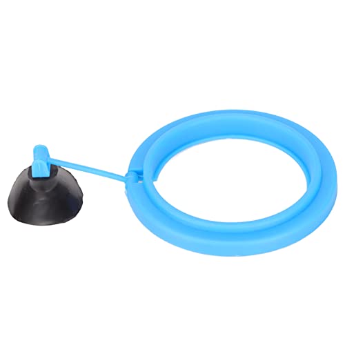 Aquarium-Ring-Feeder, selbsteinstellender Aquarium-Futterring aus Kunststoff, Futter-Verbreitungs-Verhinderung mit starkem Blau von Shanrya
