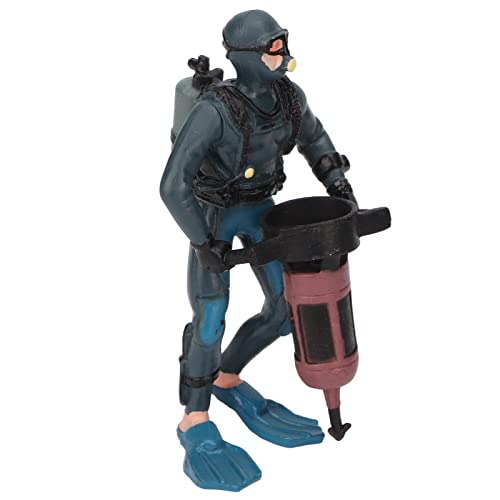 Shanrya Aquarium-Taucher-Dekoration, harmloses Kunstharz, niedlich, leuchtende Farben, Aquarium-Dekoration für Aquarien für Salzwasser (blau) von Shanrya