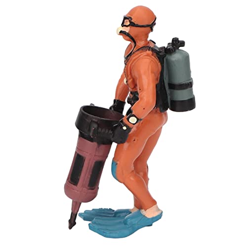 Shanrya Aquarium-Taucherdekoration, Aquarium-Dekoration, niedlich, harmlos, für Fischtanks für Salzwasser (Orange) von Shanrya