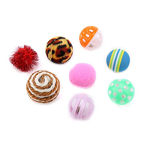 Shanrya Cat Tease Ball, Katzenspielzeug, ungiftig und sicher Sortenpackung Katzenspielzeug Kombinationsset Tease Stick Mausbälle für Heimtiere Hund Katze Shanrya Cat Tease Ball, Katzenspielzeug, ungiftig und sicher Sortenpackung Katzenspielzeug Kombinationsset Tease Stick Mausbälle für Heimtiere Hund Katze von Shanrya