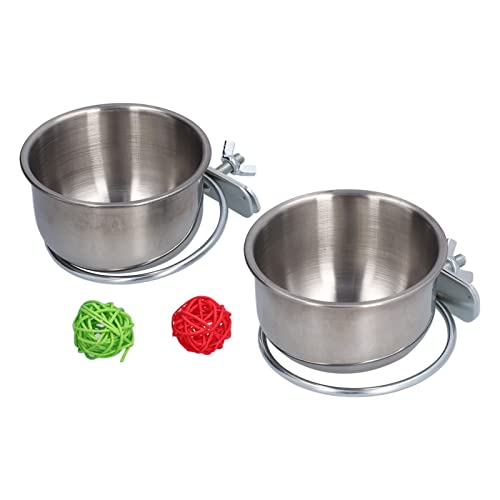 Shanrya Futternapf, sicherer langlebiger Edelstahl-Anti-Rost-Papageien-Feeder für kleine Tiere Shanrya Futternapf, sicherer langlebiger Edelstahl-Anti-Rost-Papageien-Feeder für kleine Tiere von Shanrya