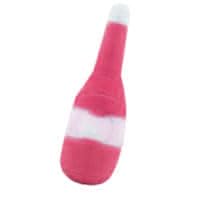 Shanrya Gefülltes Kauspielzeug für Hunde, Harmlose Flasche, Plüsch-Haustierspielzeug, Zähneknirschen, Bissfest, für den Innenbereich (Wassermelonenrot) von Shanrya