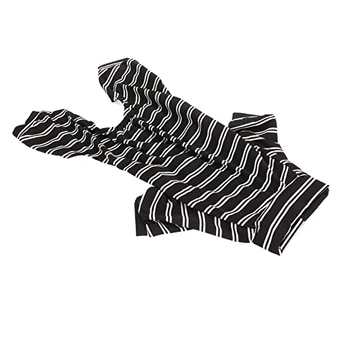 Shanrya Gestreifter Welpen-Pyjama, Hunde-Pyjama, Vollständig Bedeckend, schwarz-weiß Gestreift, Schweißabsorbierend, Leicht, Bequem, Polyester, Wundversorgung für den Täglichen Gebrauch Shanrya Gestreifter Welpen-Pyjama, Hunde-Pyjama, Vollständig Bedeckend, schwarz-weiß Gestreift, Schweißabsorbierend, Leicht, Bequem, Polyester, Wundversorgung für den Täglichen Gebrauch von Shanrya