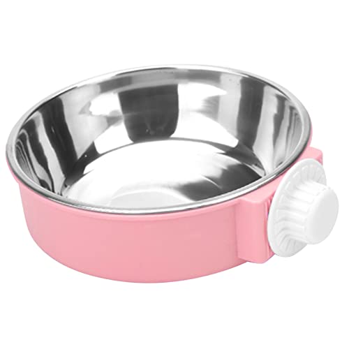 Shanrya Hängender Futternapf, Platzsparender Haustier-Coop-Becher, Langlebig, Abnehmbar, 2-in-1 für Futterspender für Katzen (Rosa) von Shanrya