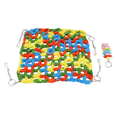 Shanrya Hängendes Hamsterbett, Handgewebte Bequeme und Atmungsaktive Hamsterhängematte Zum Spielen (25 * 25 cm) von Shanrya