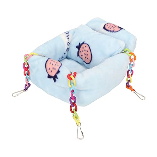 Shanrya Hamster Hanging Warm Bed, Hamster Hanging Cave Bed Stable Plüsch Cute Soft Color Chain Skin Friendly Zum Ausruhen für Eichhörnchen (M) von Shanrya
