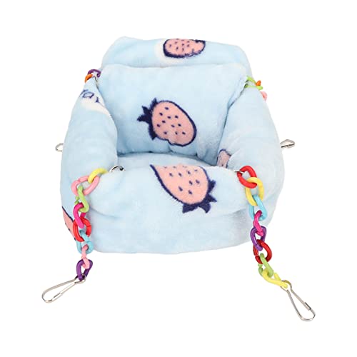 Shanrya Hamster Hanging Warm Bed, Hamster Hanging Cave Bed Stable Plüsch Cute Soft Color Chain Skin Friendly Zum Ausruhen für Eichhörnchen (S) von Shanrya