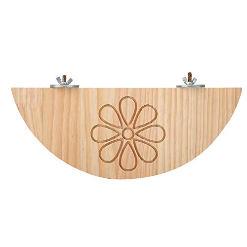 Shanrya Hamster Wood Platform, Käfig Spielzeug Delikat Aussehen Hamster(VV39 Flower Semicircle Springboard 315 * 127mm) von Shanrya