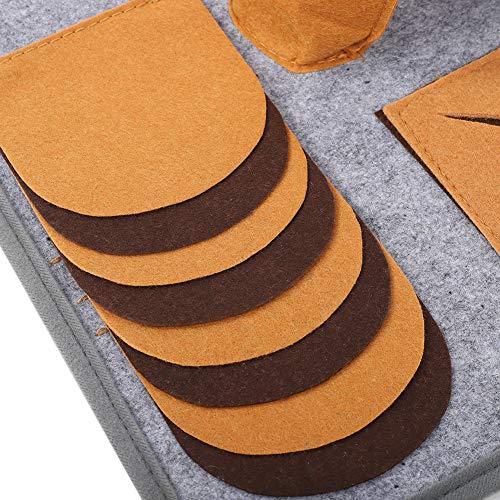 Shanrya Haustier Hund Katze Filz Nase Arbeitspad Füttern Sicherheitsmatte Schnüffeln Futtersuche Training Spielen Deckenversorgung(Brown) von Shanrya
