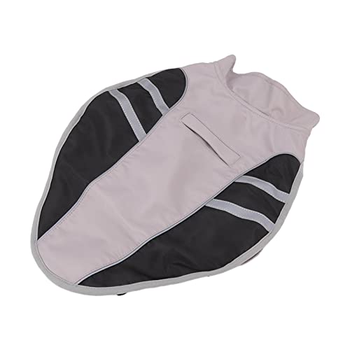 Shanrya Haustier-Regenbekleidung, wasserdichte Hunde-Regenjacke, Verstellbar, Bequem, Atmungsaktiv, Dunkelgrauer Regenmantel für Outdoor-Aktivitäten Zum Spazierengehen (L) von Shanrya