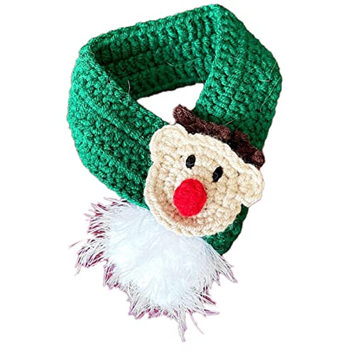 Shanrya Haustier-Weihnachtsschal, Einfach an- und Auszuziehen, Bequemer Gestrickter Hunde-Winterschal aus Polyester für Welpen für Partys (M) von Shanrya