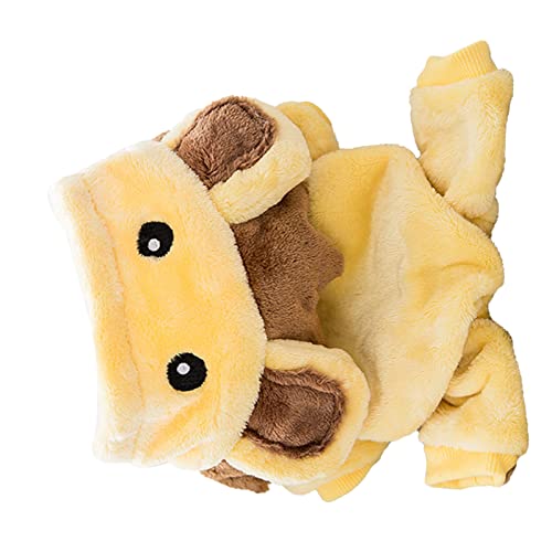 Shanrya Haustierkleidung, Flanell, Niedliches Tierform-Hundeplüsch-Sweatshirt, Hautfreundlich, Warm für den Winter für den Hund (S (empfohlener Gewichtsbereich 1,5–2,5) von Shanrya