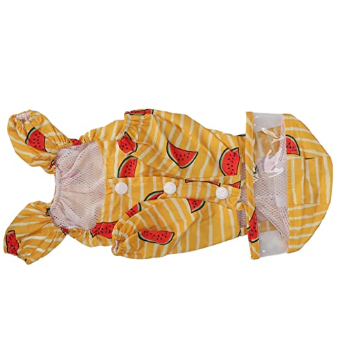 Shanrya Hunde-Regenmantel, Reflektierende Haustier-Hunde-Regenjacke mit Kapuze, Tragbar, Wassermelonenmuster, Winddicht, für Haustier für den Außenbereich (XS) von Shanrya
